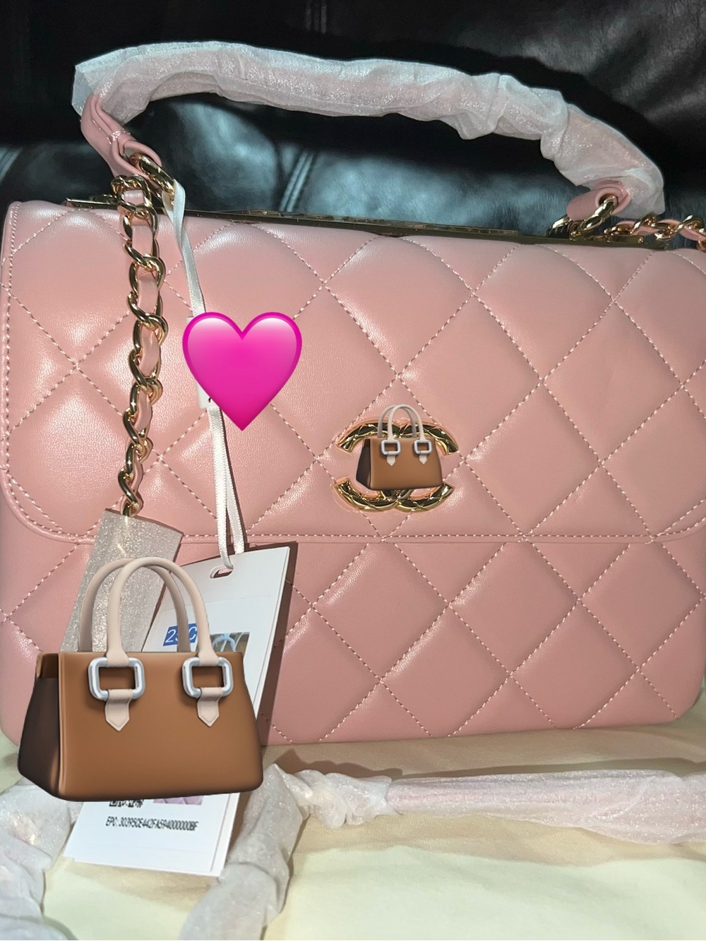 Lux Quilted Pink Shoulder Bag - amazing quality